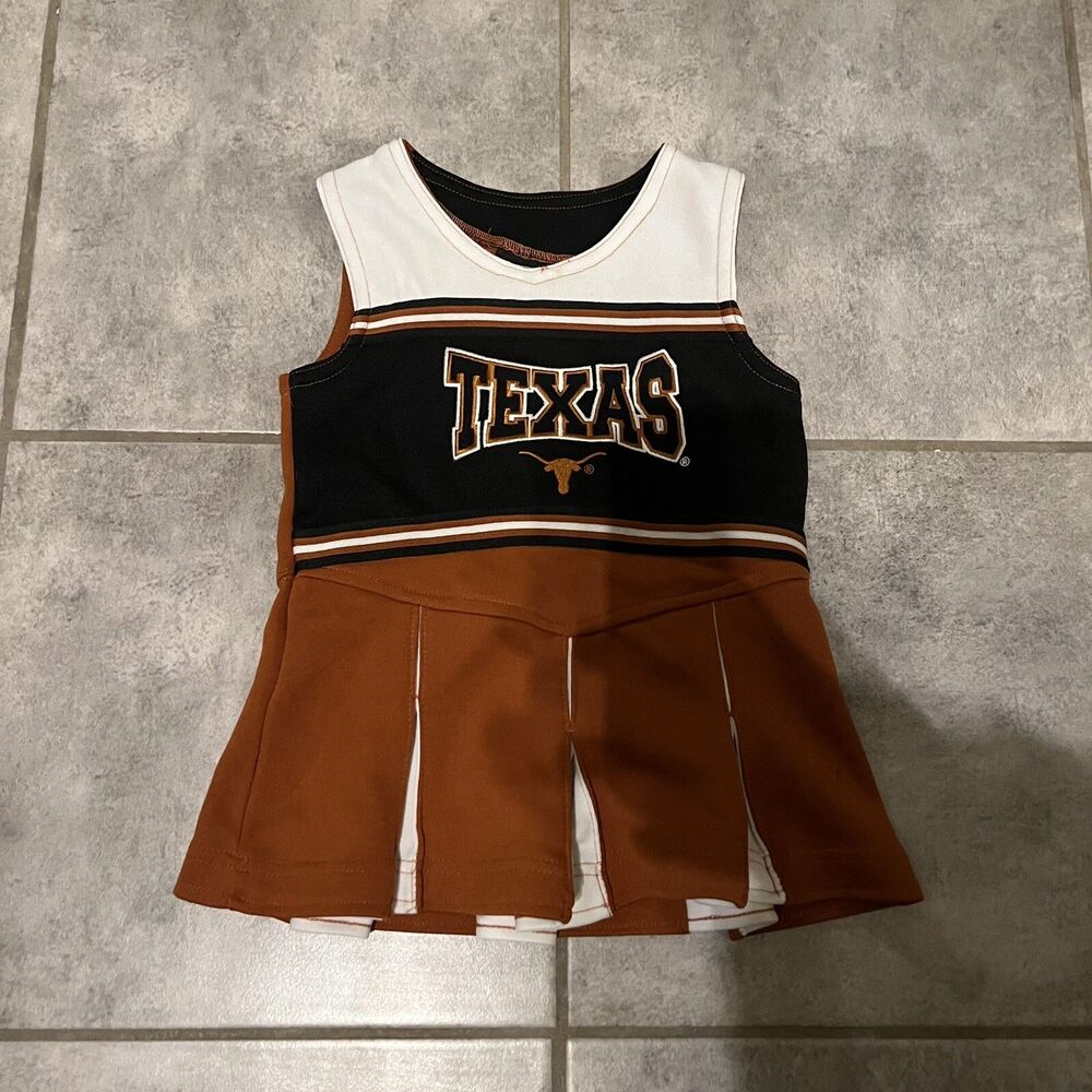 Texas Longhorns Cheerleader Embroidered Dress Size 2T Sports Genuine Sport